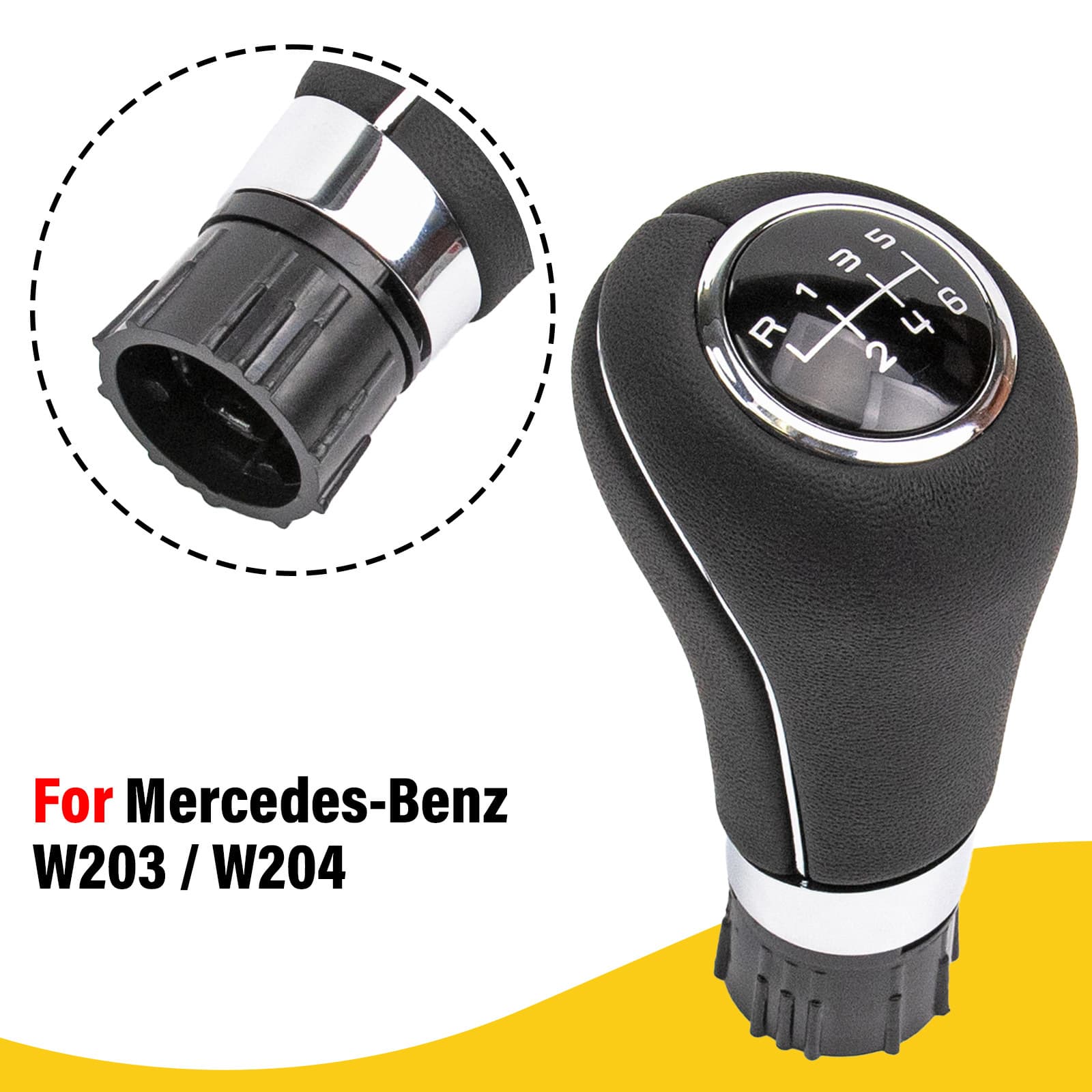 Compatible with Mercedes-Benz W203 W204 Manual Transmission Shift Knob Gear Shift Lever Handle Cross-border Accessories