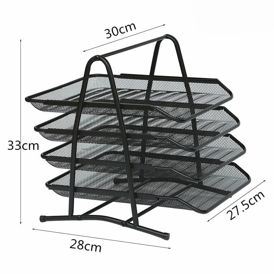 Metal four-layer file tray file frame office supplies wholesale information organizing office multi-layer desktop storage rack