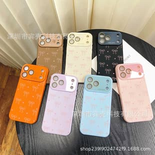 Heart Bow Liquid Silicone Soft Case for iPhone 17 Pro, 16 Large Window, 15 Full Coverage, 14 Drop Protection, 13 Protective Cover 11