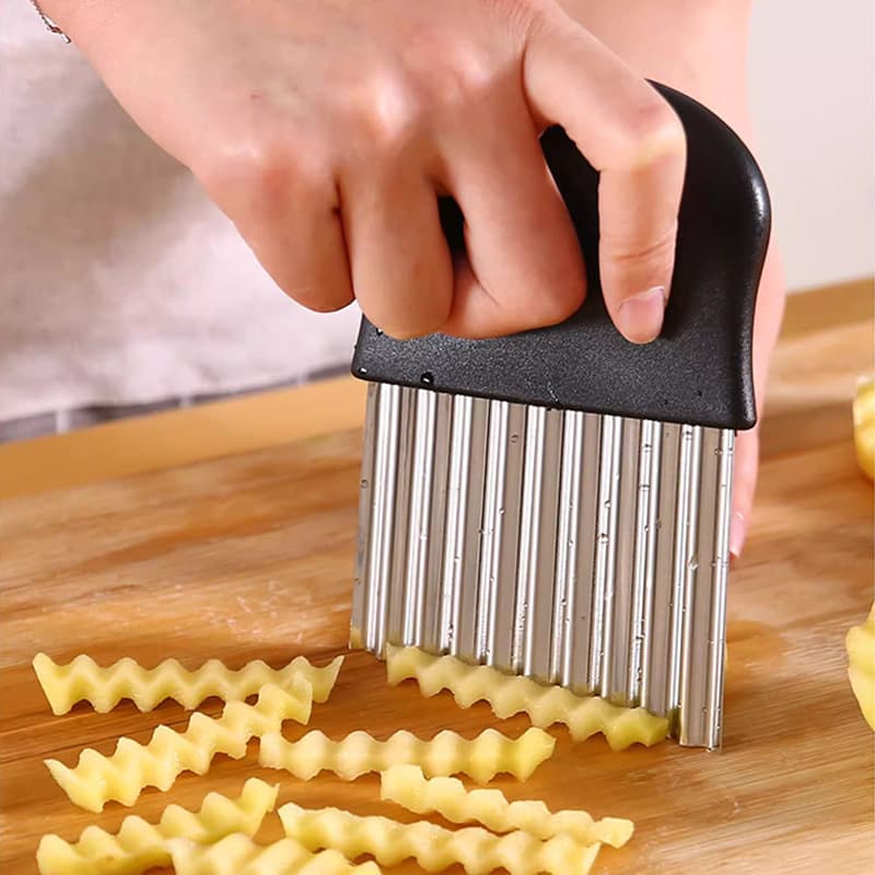Multifunctional Wavy Potato Cutter, Fancy Shredder for Kitchen Use, French Fry Slicer