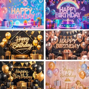 Amazon Hot-selling Birthday Party Backdrop Banner, Living Room Bedroom Scene Atmosphere Decoration, Photo Tapestry