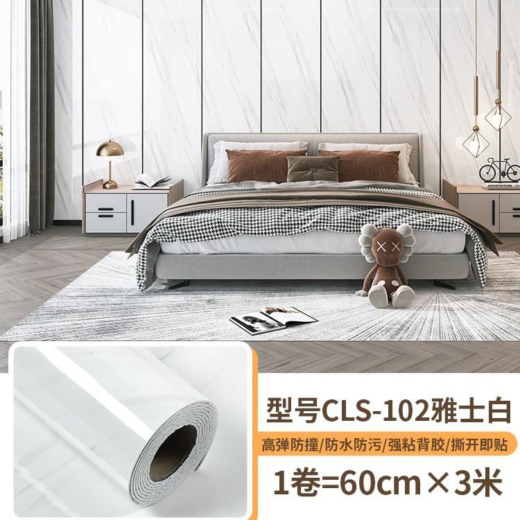 Imitation Tile Wall Sticker Aluminum Composite Panel Self-Adhesive Waterproof Moisture-Proof Decorative Kitchen Bathroom Marble Look Wallpaper Renovation