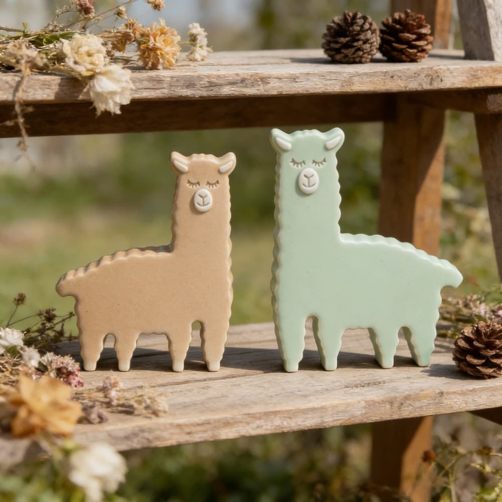 S2071 alpaca ornaments decorative modeling cement plaster mold DIY silicone mold