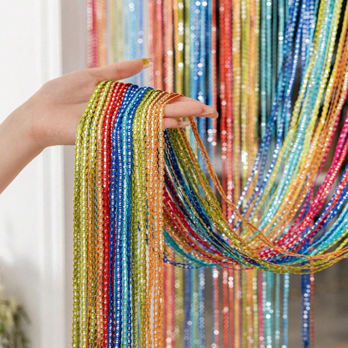 Factory Direct 1*2 High-End Encrypted S Silver Wire Curtain / Door Curtain / Partition Screen Curtain / Decorative Curtain