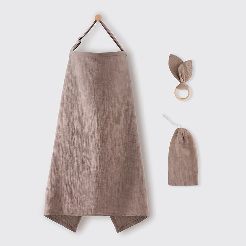 Cotton Nursing Scarf Breastfeeding Cover Nursing Poncho Shoulder Cover Modesty Cape Camisole Three-Piece Set