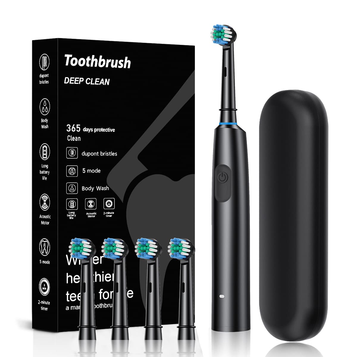 Cross-border Exclusive Electric Rotating Toothbrush Factory Wholesale Adult Portable Toothbrush Travel Case Cross-border Drop Shipping