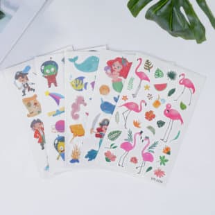 Cartoon Children Mermaid Flamingo Colorful Waterproof Long-Lasting Realistic Popular Tattoo Sticker, Non-Reflective Children's Version