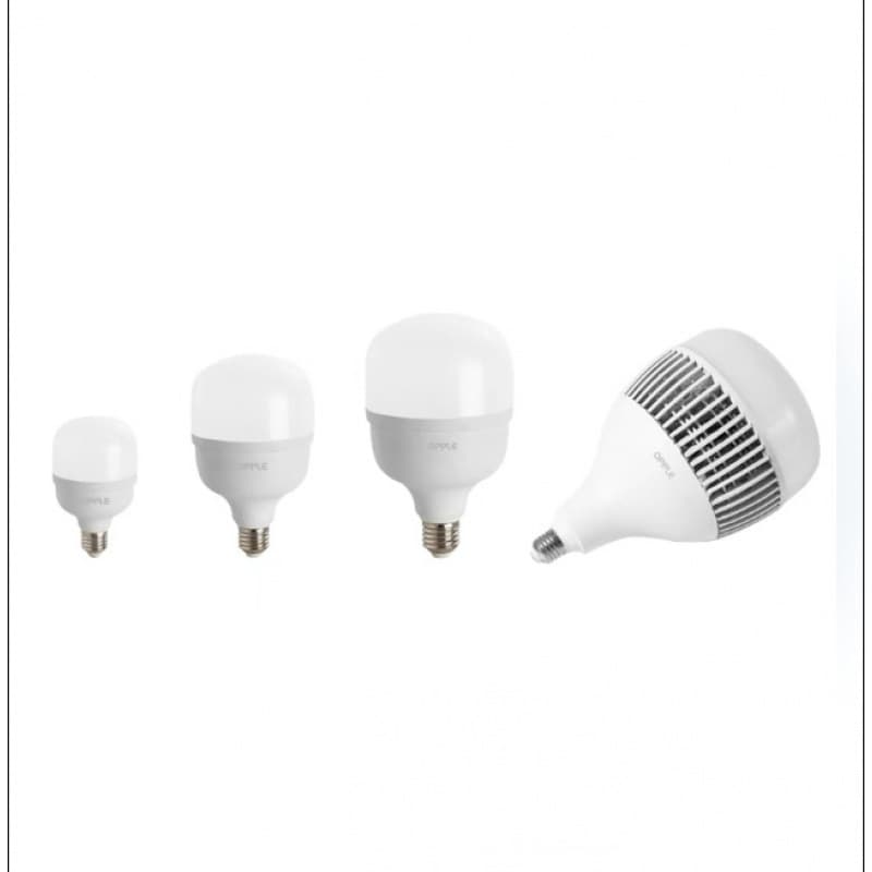 Opple LED bulbs (20W, 30W, 40W, 50W, 70W, 100W) suitable for factory use, specifically designed for LED lighting.