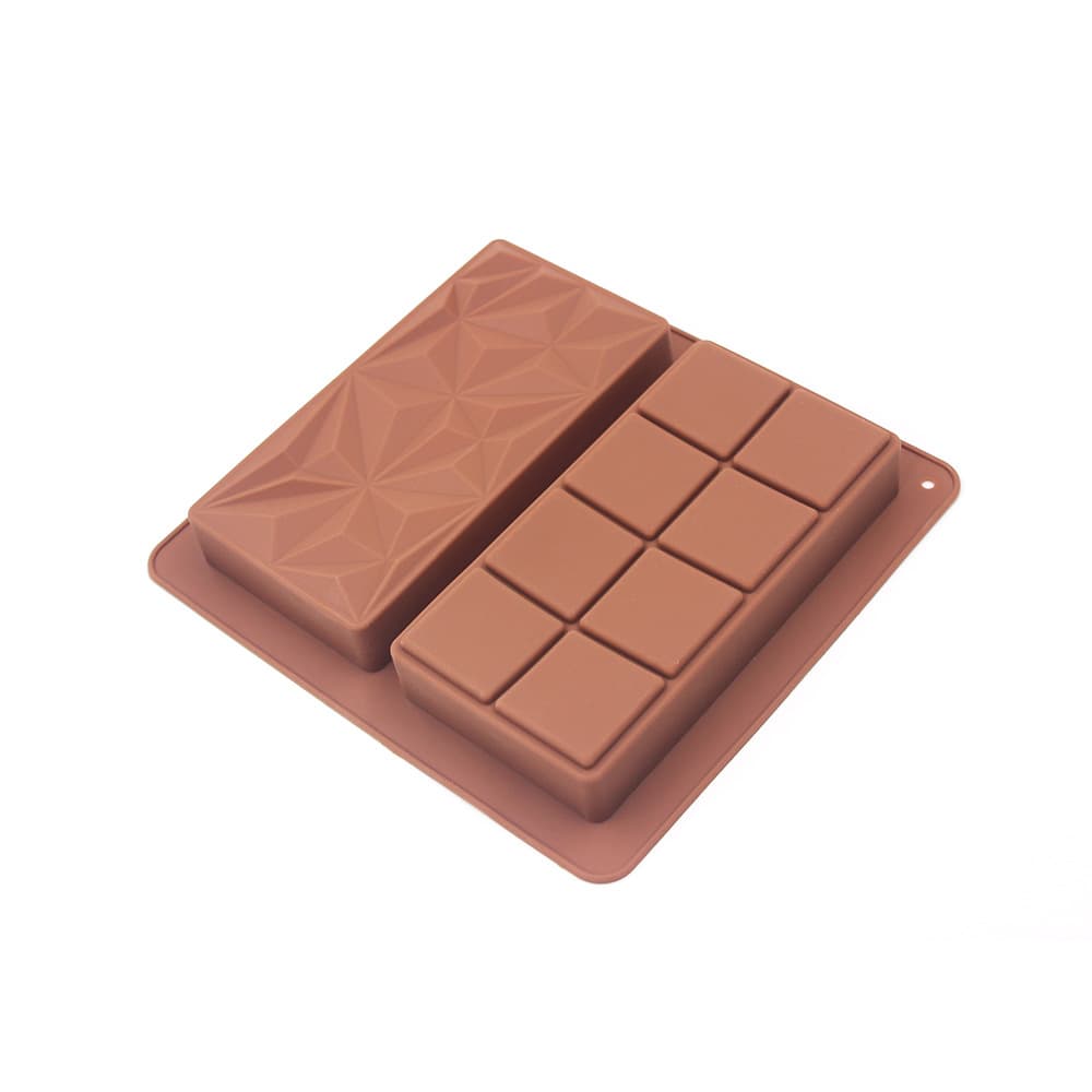 Cross-border Hot Selling Chocolate Mold Silicone Mold DIY Cake Baking Tool Two-Grid Extra Large Block Mold