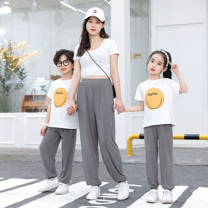 Cool Sensation Straight Leg Pants Casual Mosquito Proof Home Wear Wide Leg Pants for Boys And Girls Children Comfortable Leisure Trousers