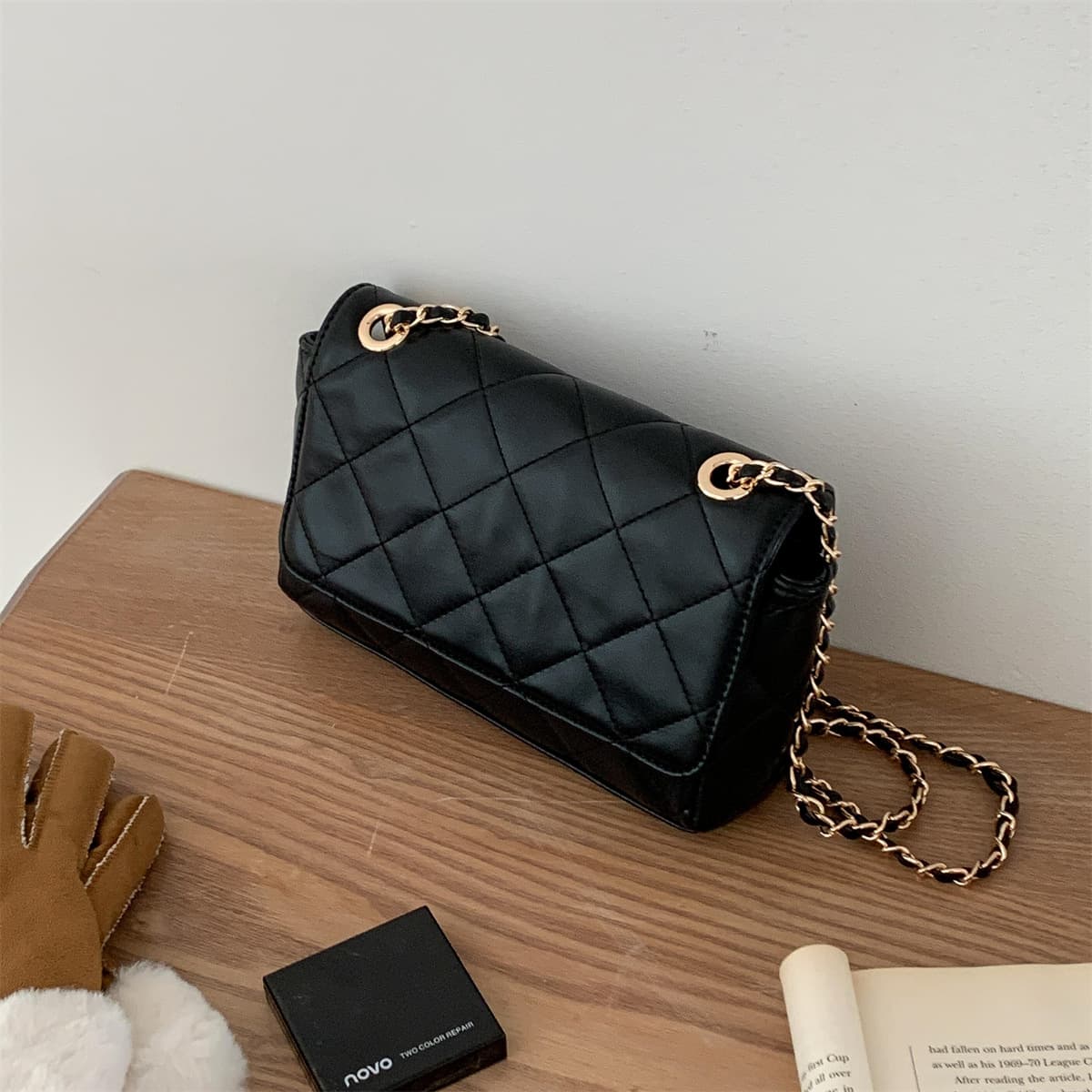 Cross-Body Chanel-Style Quilted Flap Bag, Fashionable Chain Shoulder Bag, Korean Niche Versatile Crossbody Shoulder Bag for Women