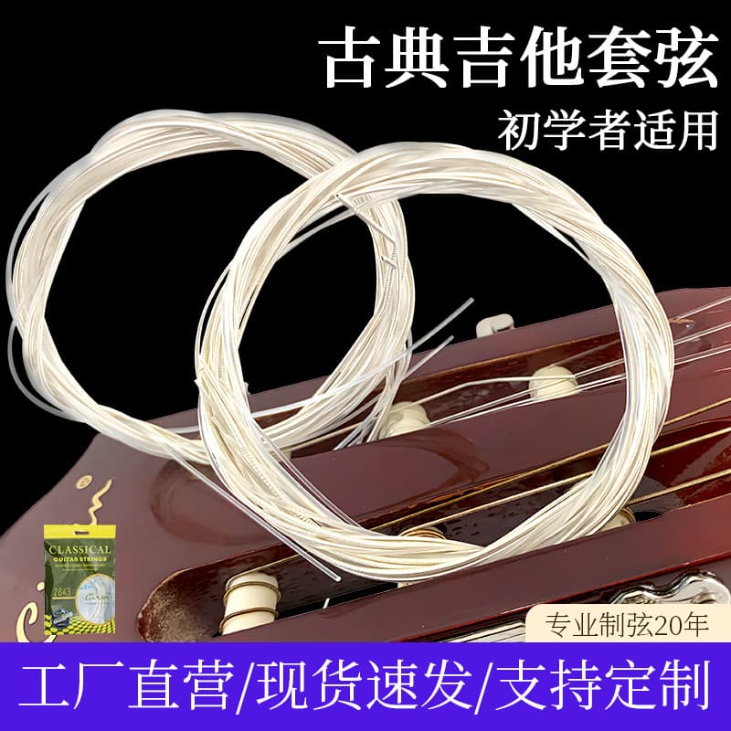 Beginner-Friendly Universal Guitar Strings Rustproof Durable Nylon Classical Acoustic Guitar String Set Pack