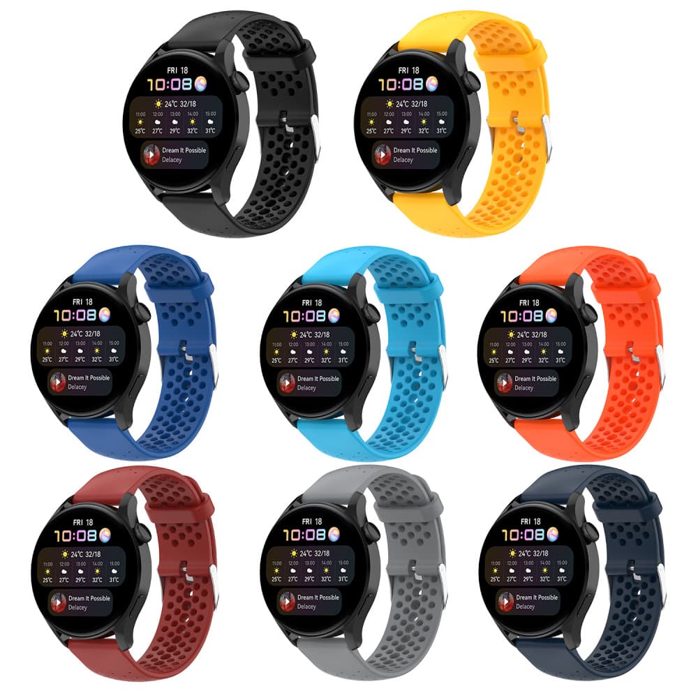 Suitable for Huawei WatchGT watch strap gt3 gt4 Pro 2E Samsung watch 3 4 silicone strap