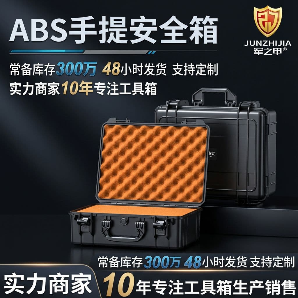 Thickened ABS Waterproof Tool Box Lithium Battery Case Fire Rescue Electronic Instrument Drone Storage Box