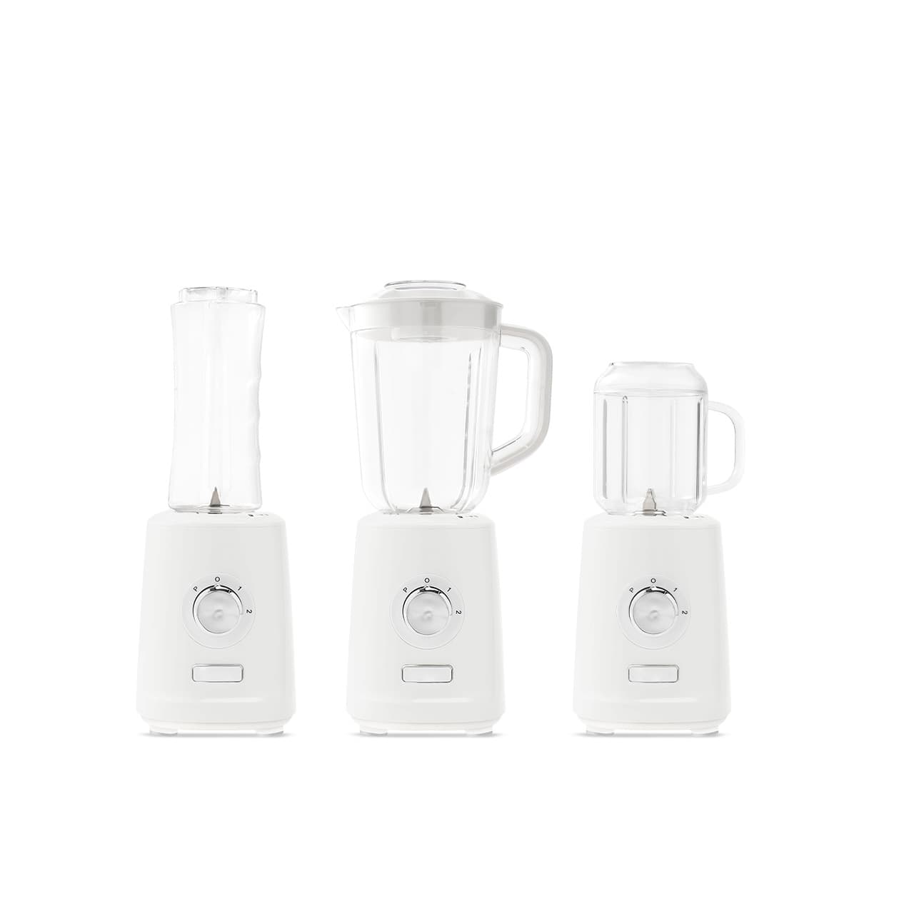 1.25L Multifunctional Rotary Blender Juicer with 3 Mixing Modes and 3 Replacement Cups, Portable Mason Cup