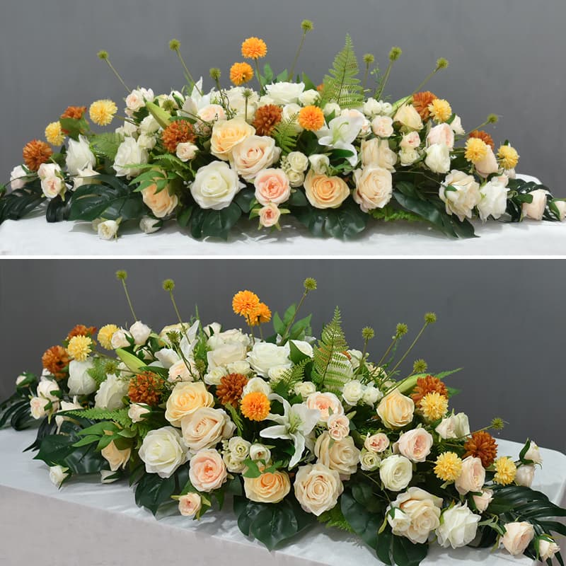 Artificial Flower Long Large Conference Table Flower Business Desk Flower Office Meeting Room Desktop Decoration