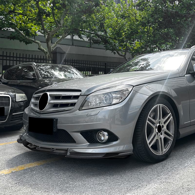 For Mercedes C-Class W204 Pre-Facelift AMG Line 2007-2010 Front Lip Front Bumper Exterior Modification