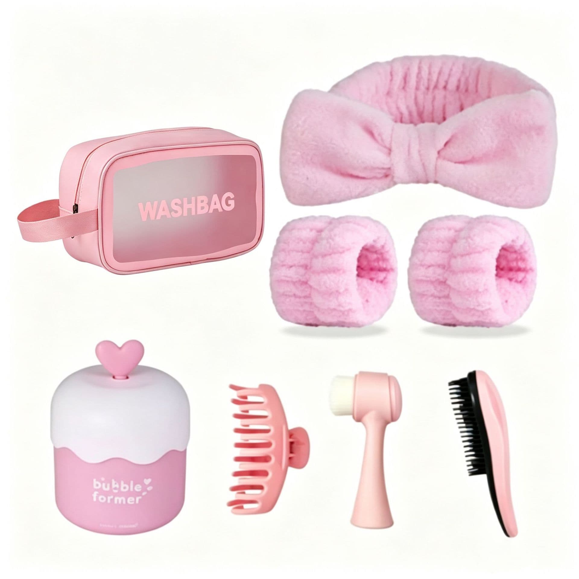 Cross-border foreign trade popular multi-color 8-piece makeup and cleaning tool combination set travel model Xiyintemu dropshipping
