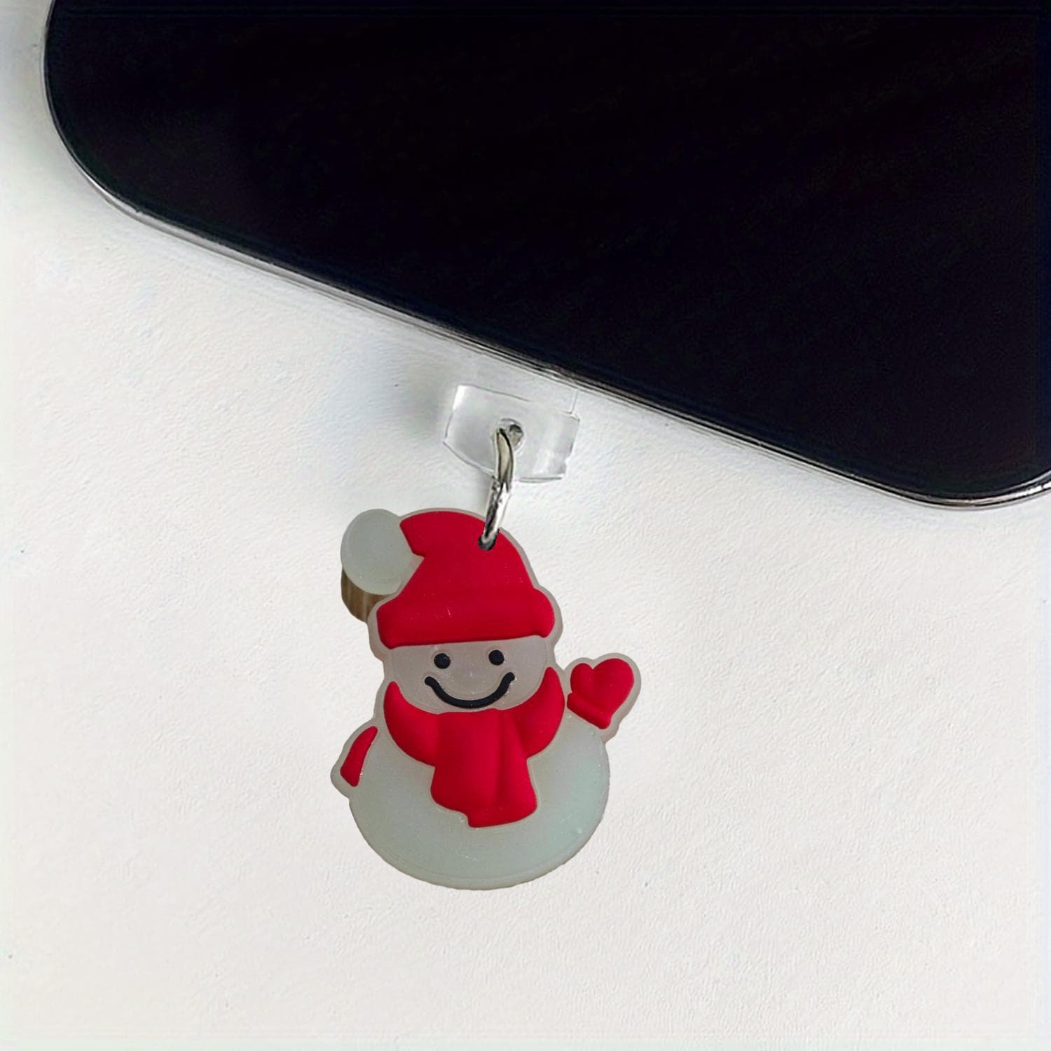 Amazon Christmas Glow Phone Dust Plug, AliExpress Tail Plug Pendant, Personalized Fashion Accessory, Cross-Border Best Seller