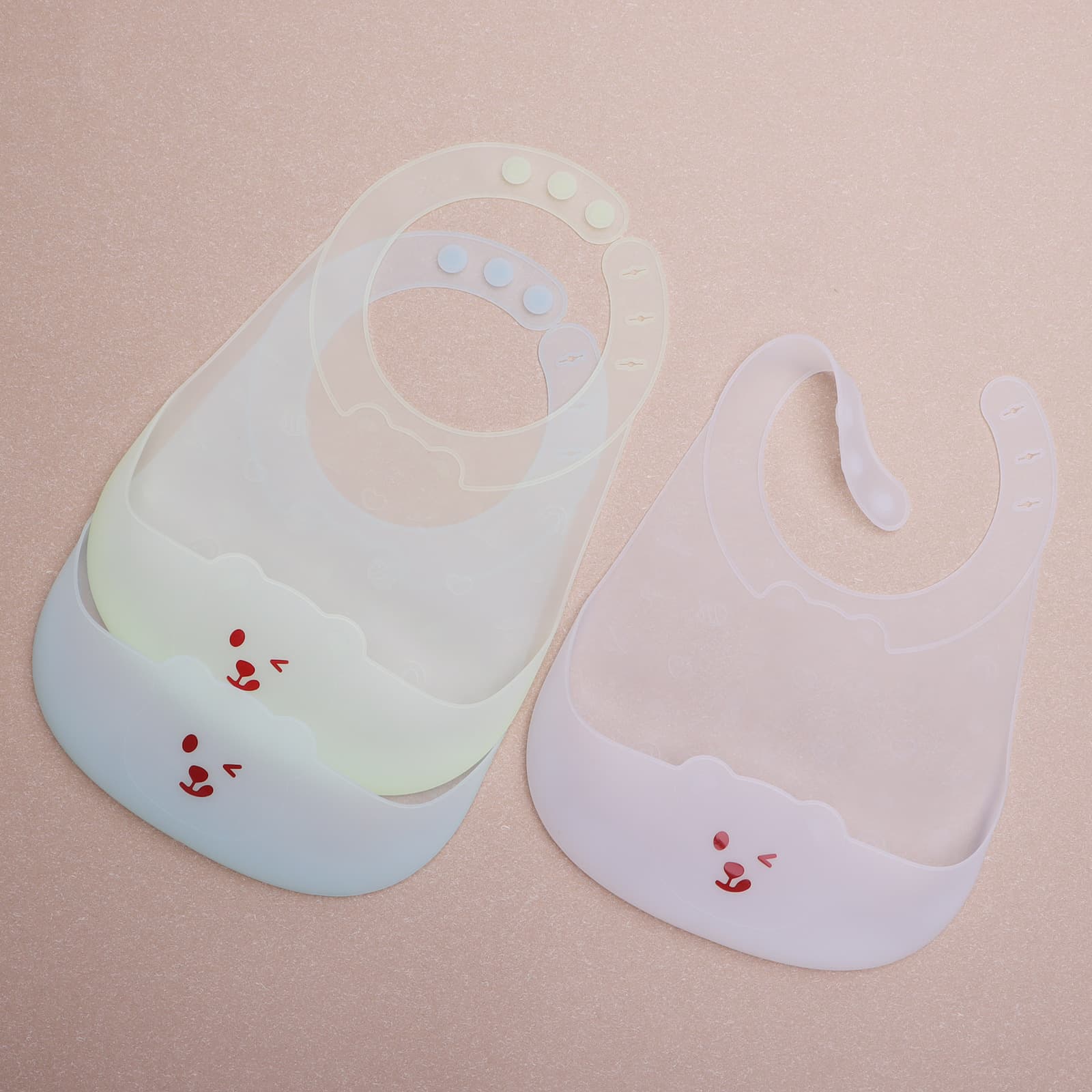 Baby Waterproof Silicone Bib Ultra-Thin Soft Summer Feeding Bib Kids Bib Infant Drool Bib