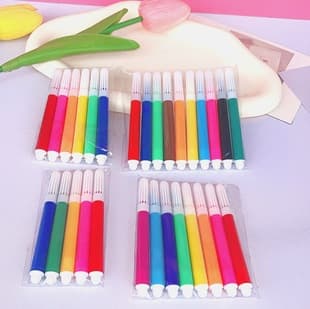 101-6 Colors 12 Colors Mini Graffiti Watercolor Pens, Children's DIY Drawing Pens, Coloring Pens, Painting Supplies, Student Gift