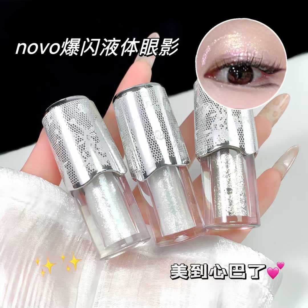 NOVO Glitter Liquid Eyeshadow - Sparkling Shimmer Pearl Glitter for Under Eye, Inner Corner Highlight, Stage Makeup