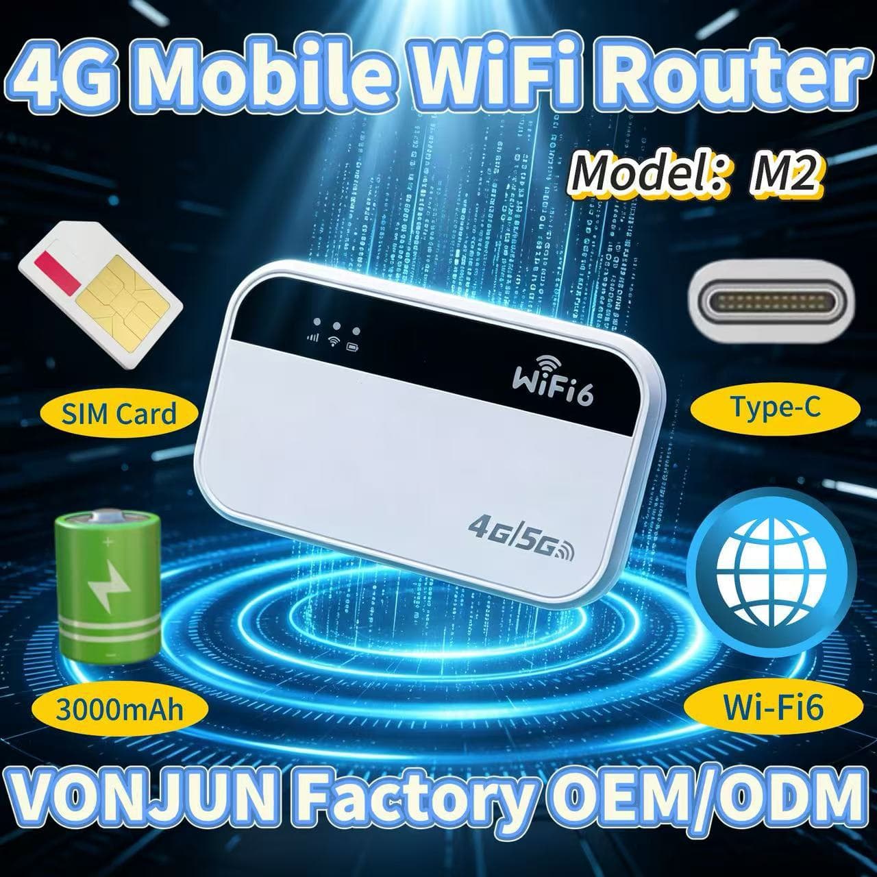 Pocket card router WIFI6 4G Router 150M LTE Hotspot Pocket M2