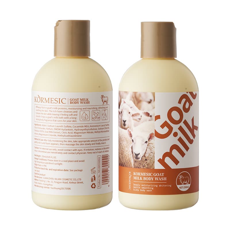 KORMESIC Goat Milk Shower Gel Large Capacity Long-Lasting Fragrance Factory Wholesale Export