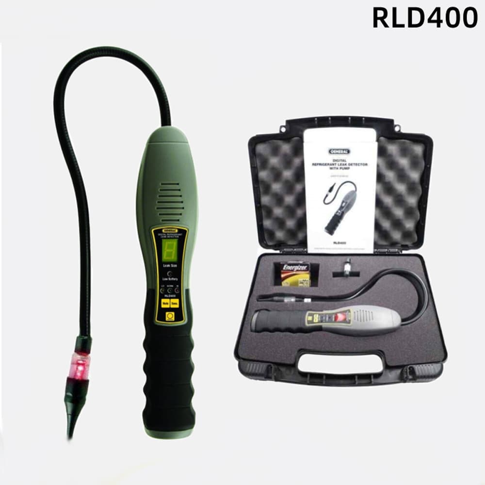 RLD400 Refrigerant Leak Detector, Handheld High Sensitivity Electronic Refrigerant Leak Detector