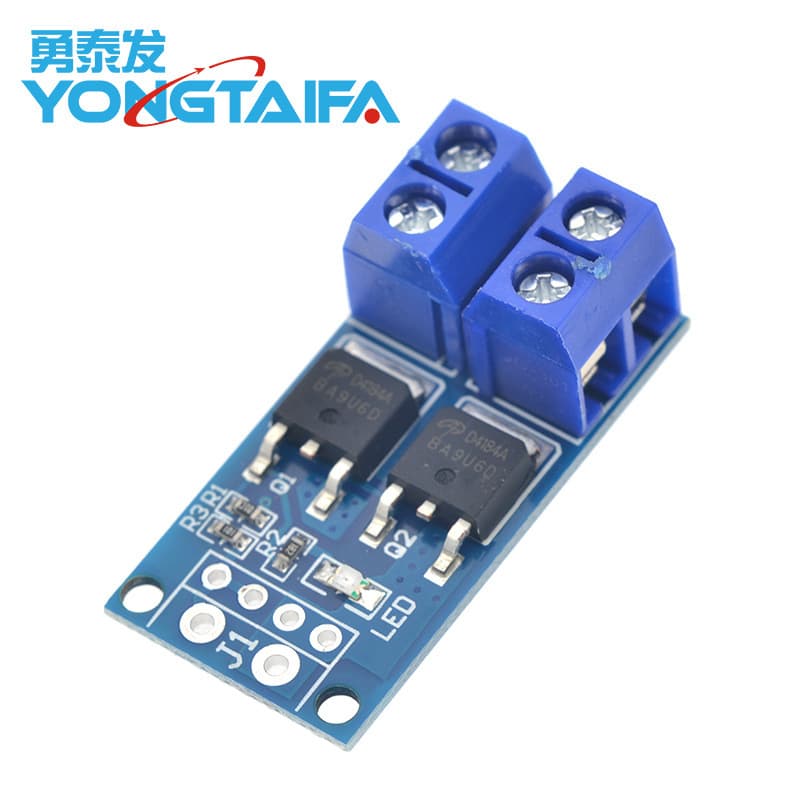 High-power MOSFET driver module - PWM adjustable electronic switch control board for field-effect transistors.