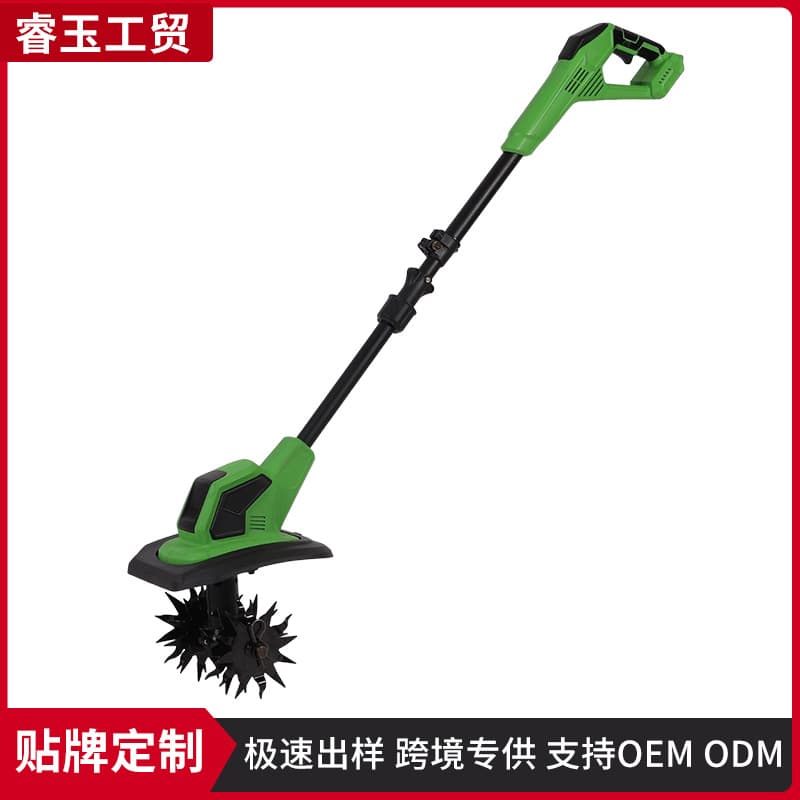 Handheld Lithium Electric Micro Tiller Weeding and Soil Loosening Tool Household Small Soil Turner Plowing Machine Electric Hoe Rotary Cultivator