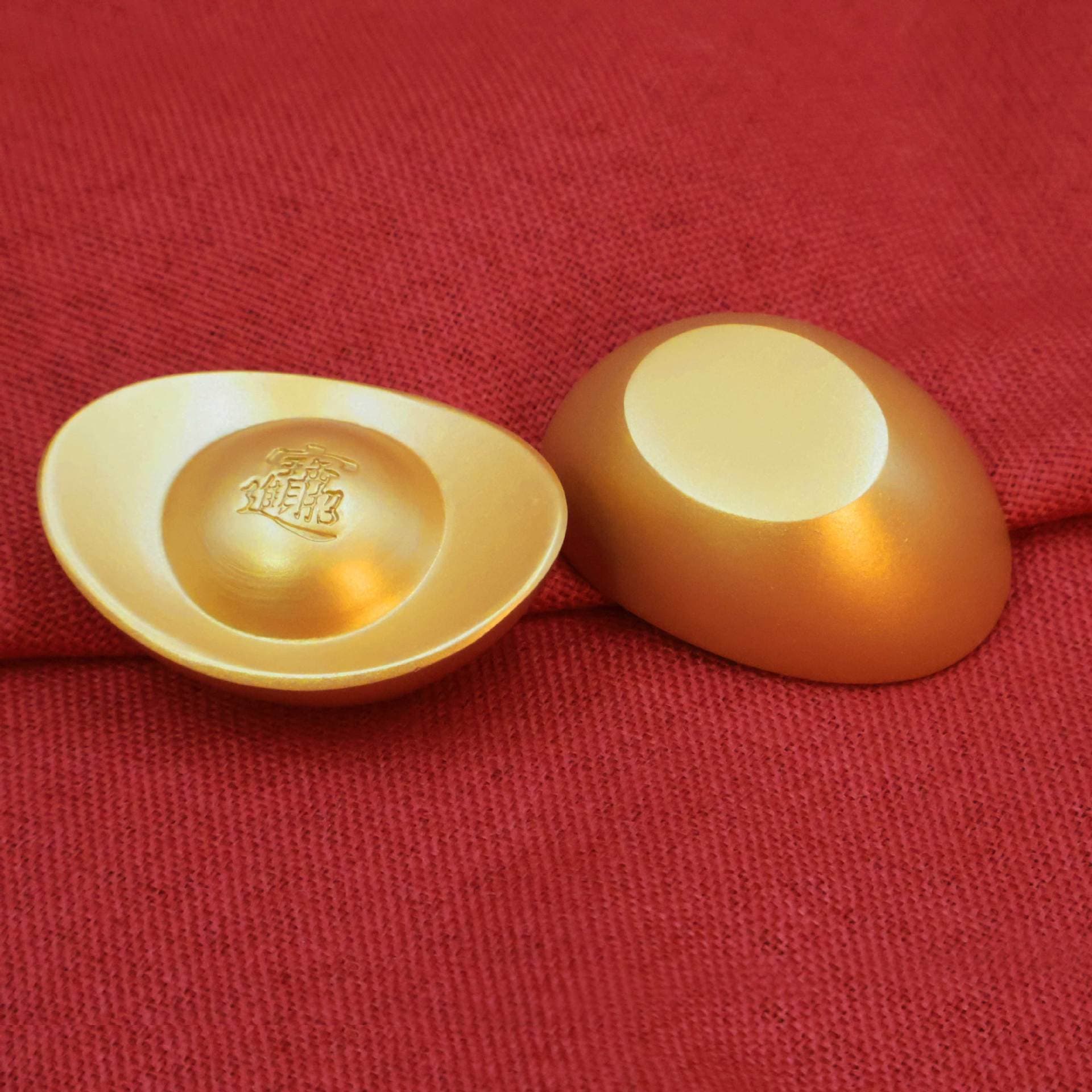 Solid Brass Sand Gold Copper Gilded Ingot Copper Ornament Living Room Treasure Bowl Decoration Opening Ceremony Housewarming Wealth-attracting Gift
