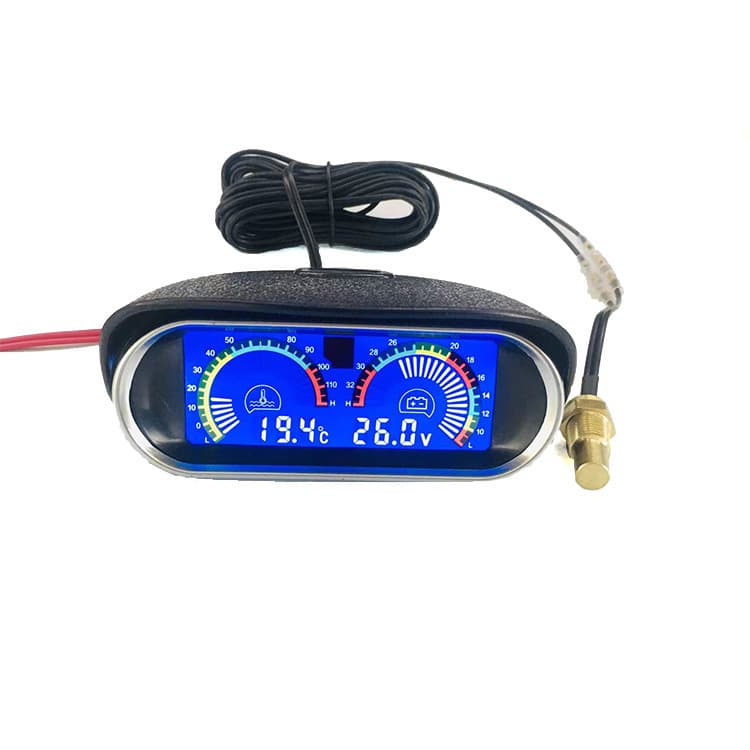 Cross-border car truck horizontal installation water temperature voltage oil pressure combination gauge modification