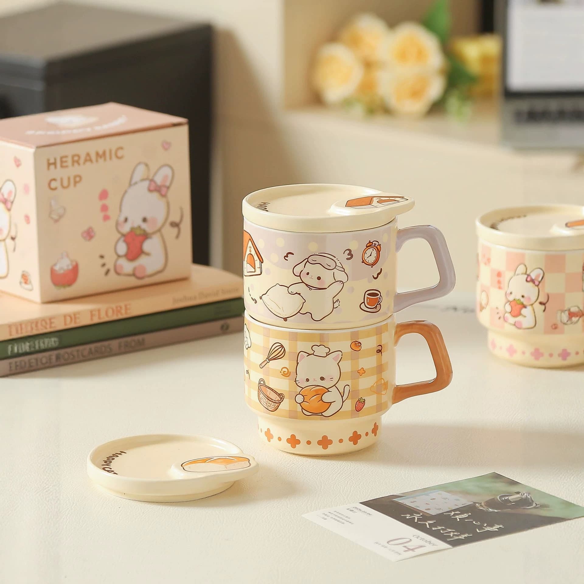 Birthday Gift Ceramic Mug Cute Women's Home Breakfast Cup High Appearance Souvenir Cartoon Creative Mug