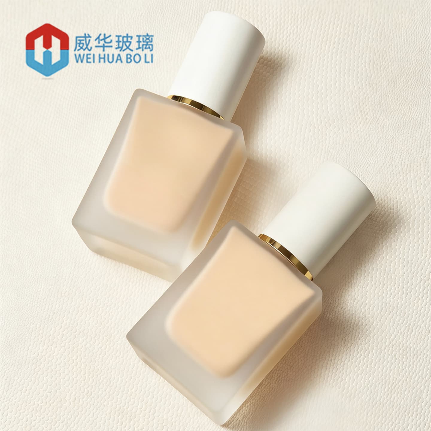 In Stock Square Foundation Bottle, Thickened Glass Concealer BB Cream Bottle, 30ml Square Lotion Bottle