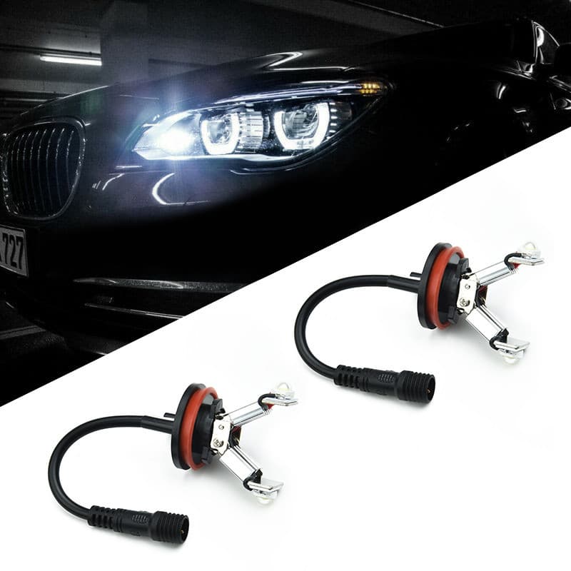 E92 H8 V-Type Headlight Compatible with BMW Angel Eyes E87 E82 E90 E93 E70 E71 Split with Claw