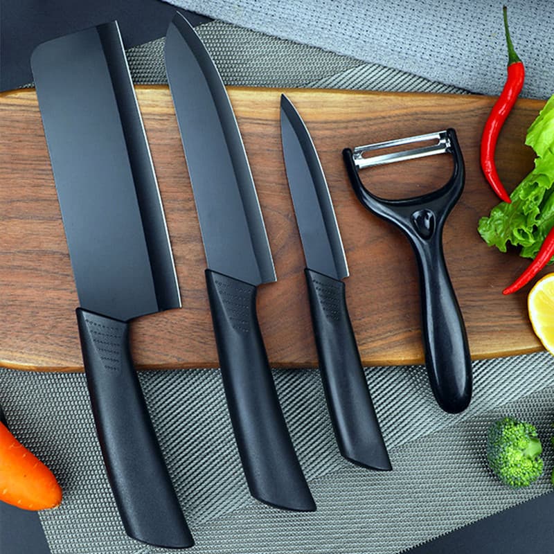 Zero Buy Black Blade Slicing Knife with Sheath and Cutting Board Set Kitchen Utensils Home Use Vegetable Knife Baby Food Knife