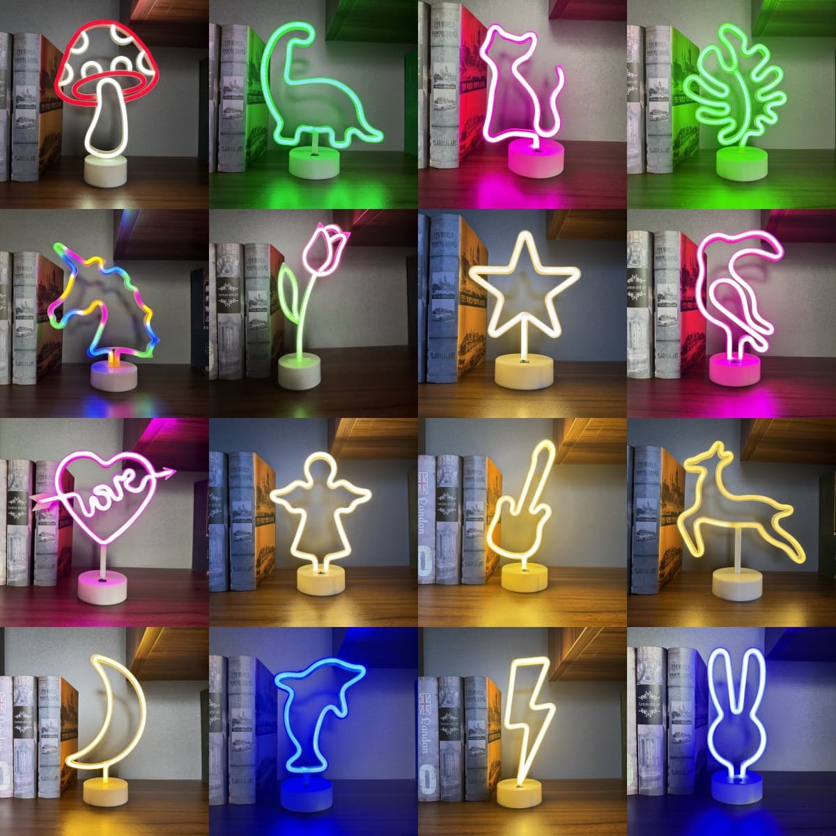 Creative led base neon lamp table lamp love romantic dormitory bedroom decoration lantern holiday party decoration lamp