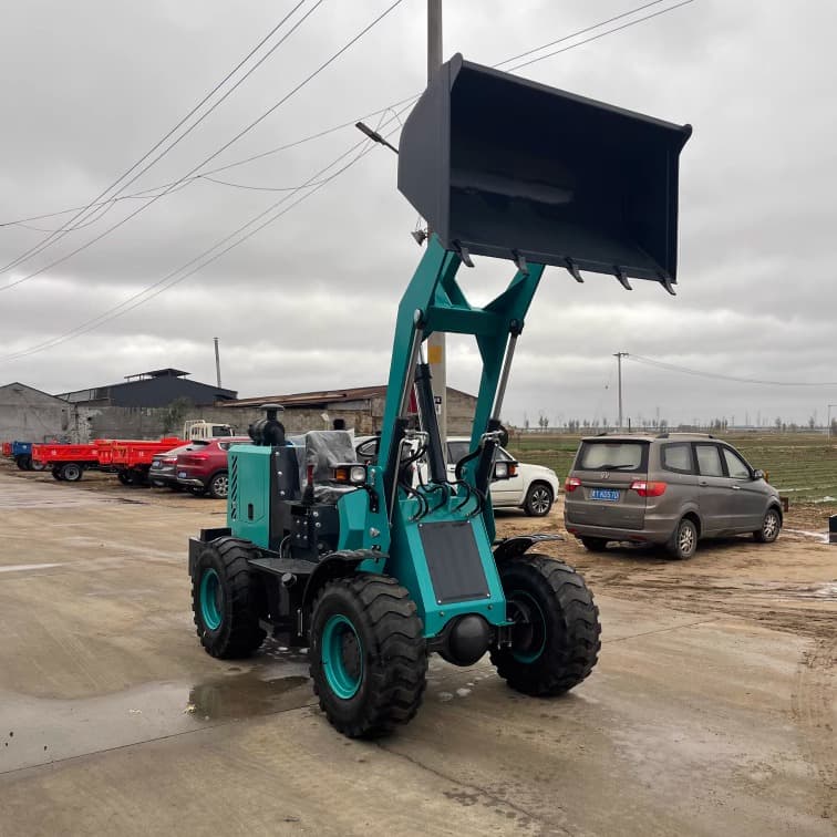 Multifunctional Loader 4WD Hydraulic Diesel Small Shovel Farm Sand Gravel Mini Engineering Log Grab Bulldozer