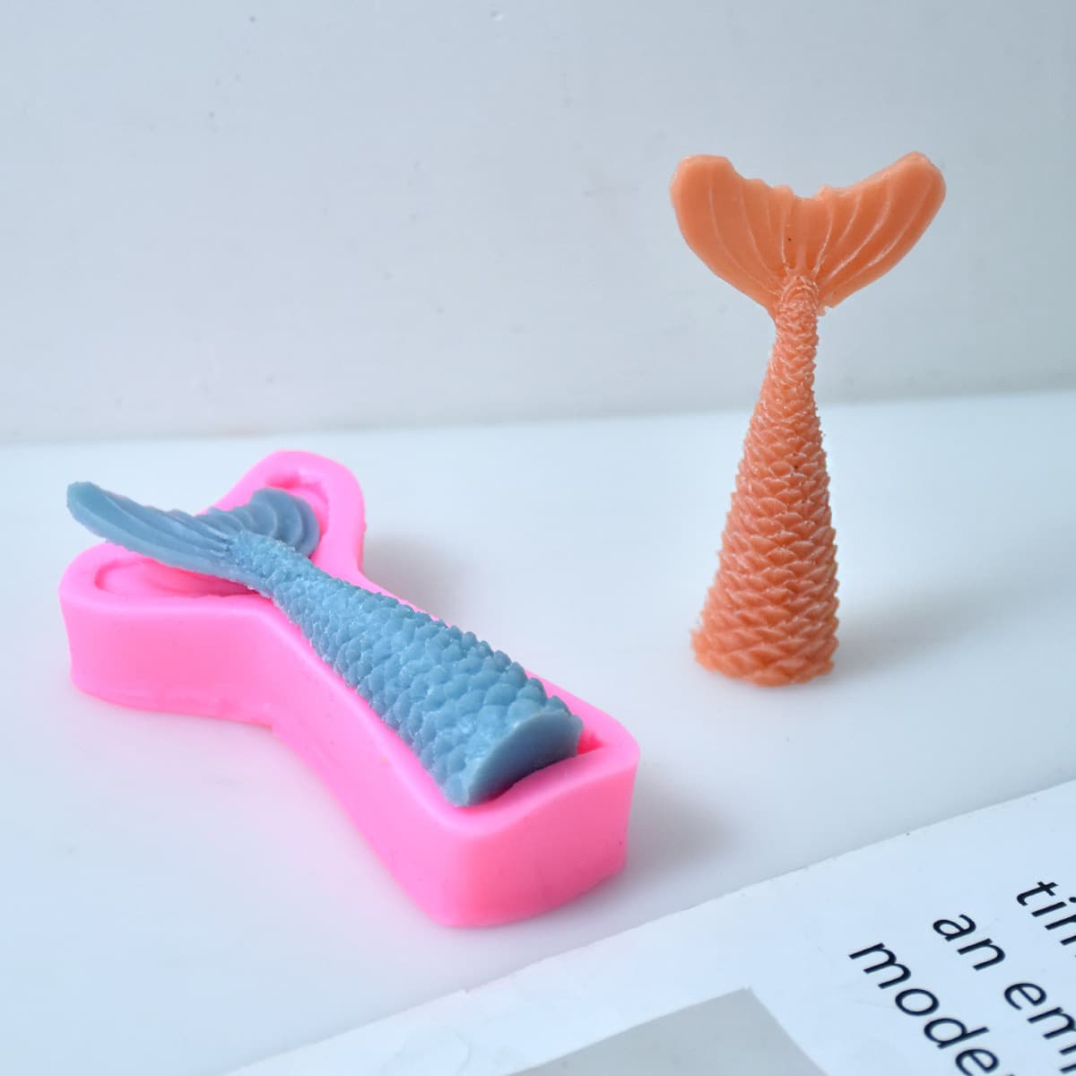 Fondant Mermaid Tail Silicone Mold Fondant Baking Tool Chocolate Cake Decoration Mold Silicone Wax Mold