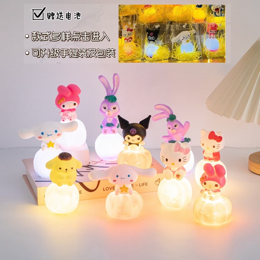 Cartoon Night Light with Figure, Children's Light My Melody & Kuromi Viral Bedside Lamp for Night Market Stall