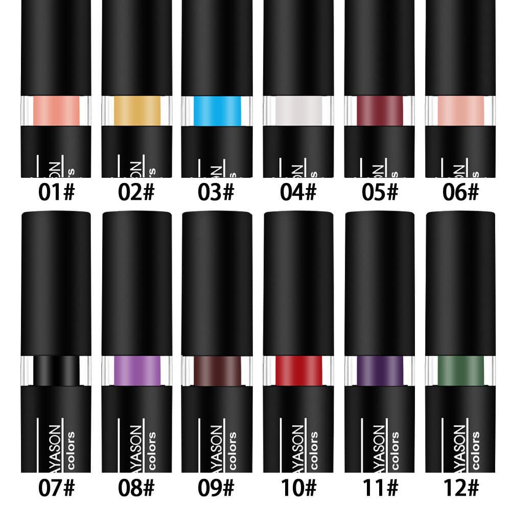 Cross-border Dark Red, White, Nude, Vampire, Olive Green, Black, Purple Halloween Creative Retro Lipstick