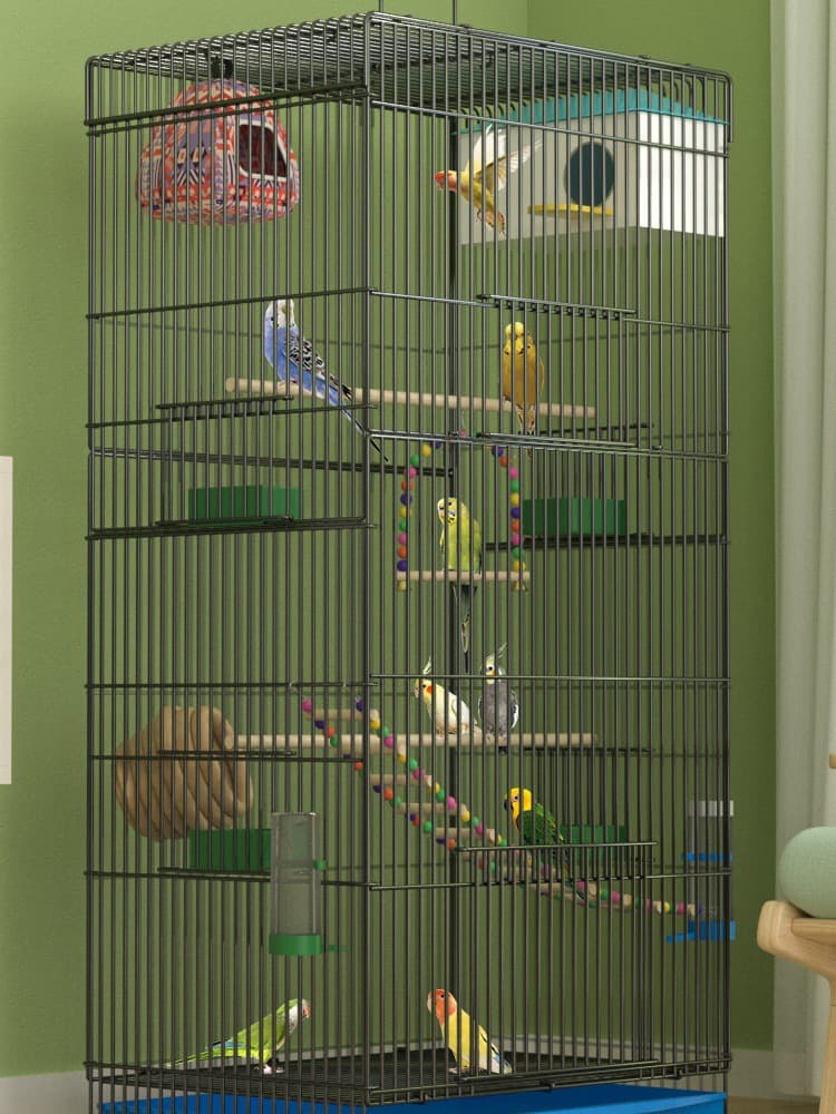 New Large Bird Cage for Cockatiels, Finches, Mynah Birds, Extra Tall Breeding Cage, Metal Cage, Super Large Premium