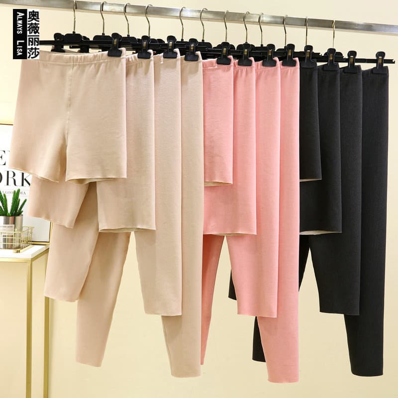 Deerwool Thickened Seamless Thermal Underwear with Cashmere and Silk, Women's Winter Fleece-Lined Shorts