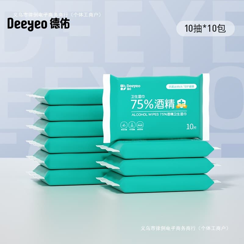 [Featured] Deyou 75% Alcohol Wipes, Small Portable Multi-Pack Wet Wipes, Carry-on Size 3520, Others