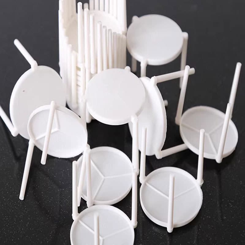 Plastic White Pizza Tripod Anti-Stick Takeout Support Stand, Pizza Separation Prevention Fixing Rack (1000 pieces)