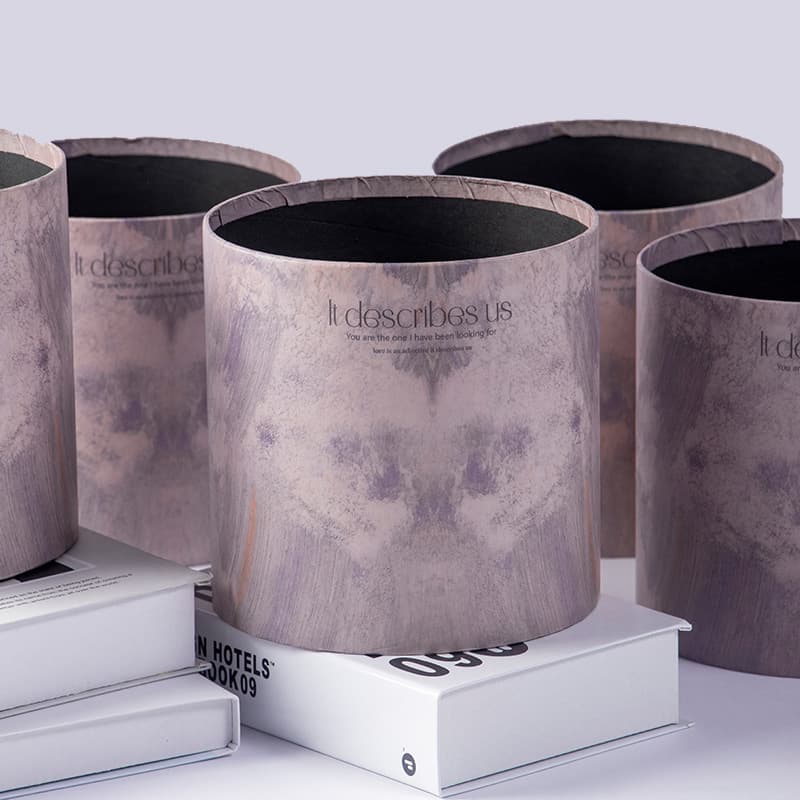 Bouquet Packaging Box, Plum Purple Gift Box, Flower Arrangement Box, Round Hug Bucket Flower Box, Wedding Supply Wholesale