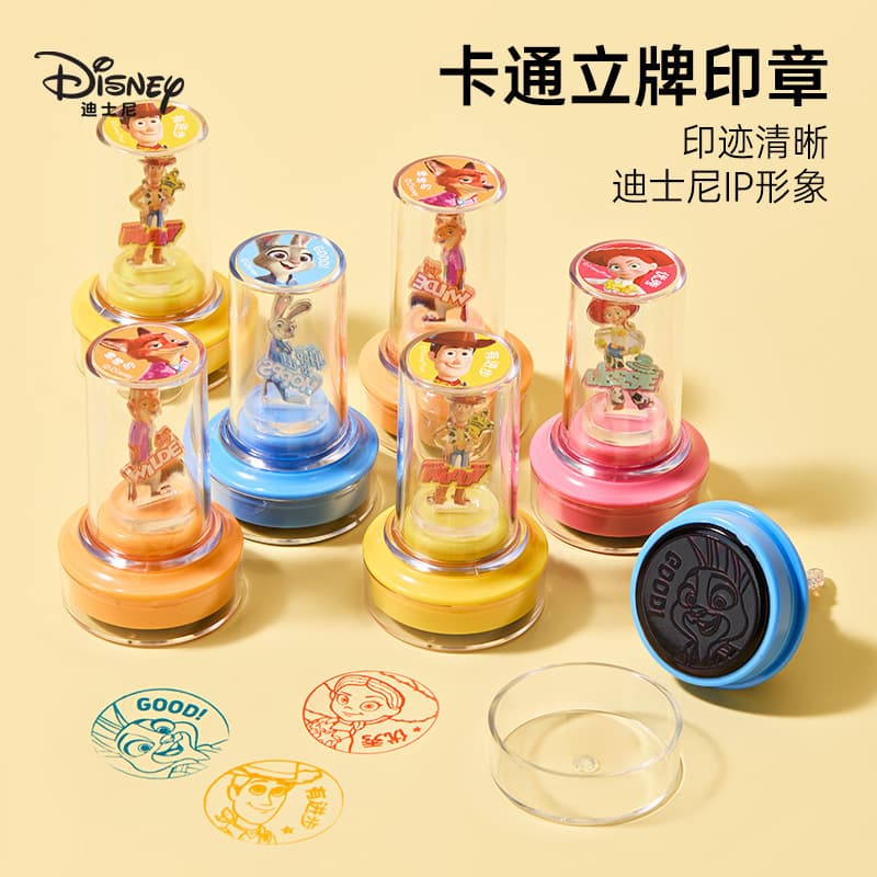 Disney Toy Story Cartoon Standing Seal Children's Reward Creative Handbook Fun Seal Comes with Ink