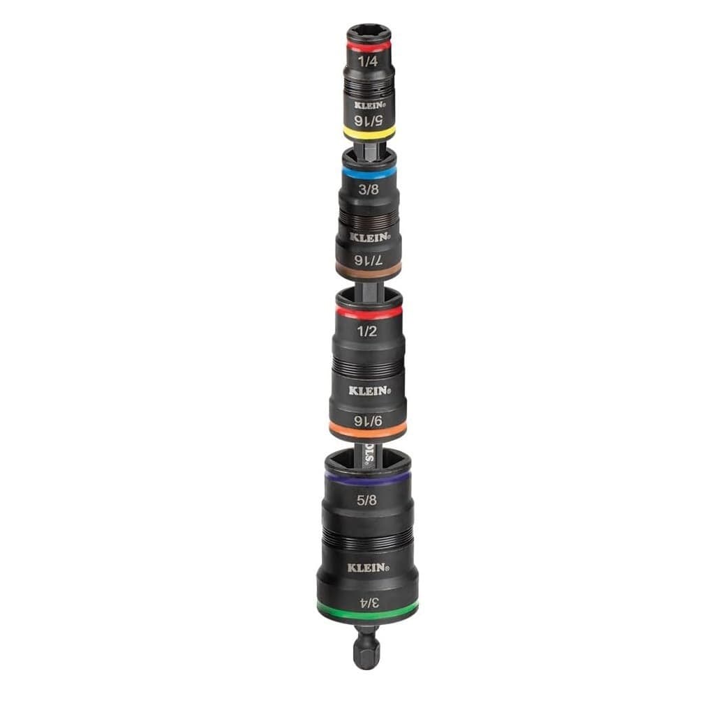 32934 Impact Driver, 9-in-1 SAE Impact Socket Set, 4 Flip Sockets