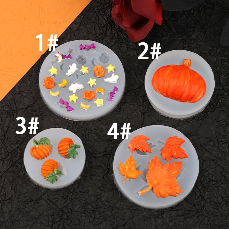 Pumpkin Maple Leaf Silicone Cake Mold Halloween Theme Leaf Handmade Soap Mold Baking Small Ornaments Mold